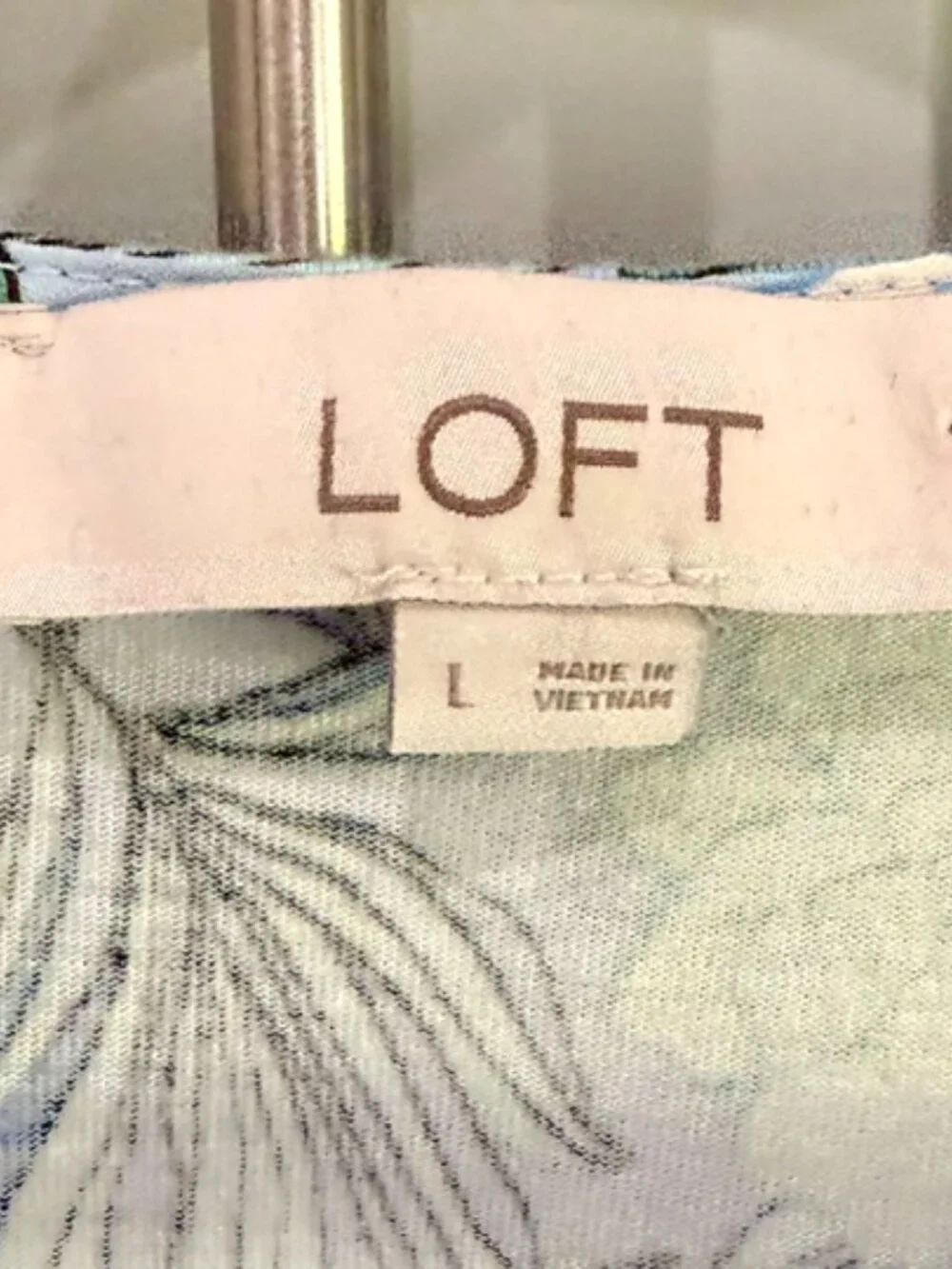 LOFT light blue floral short sleeve blouse